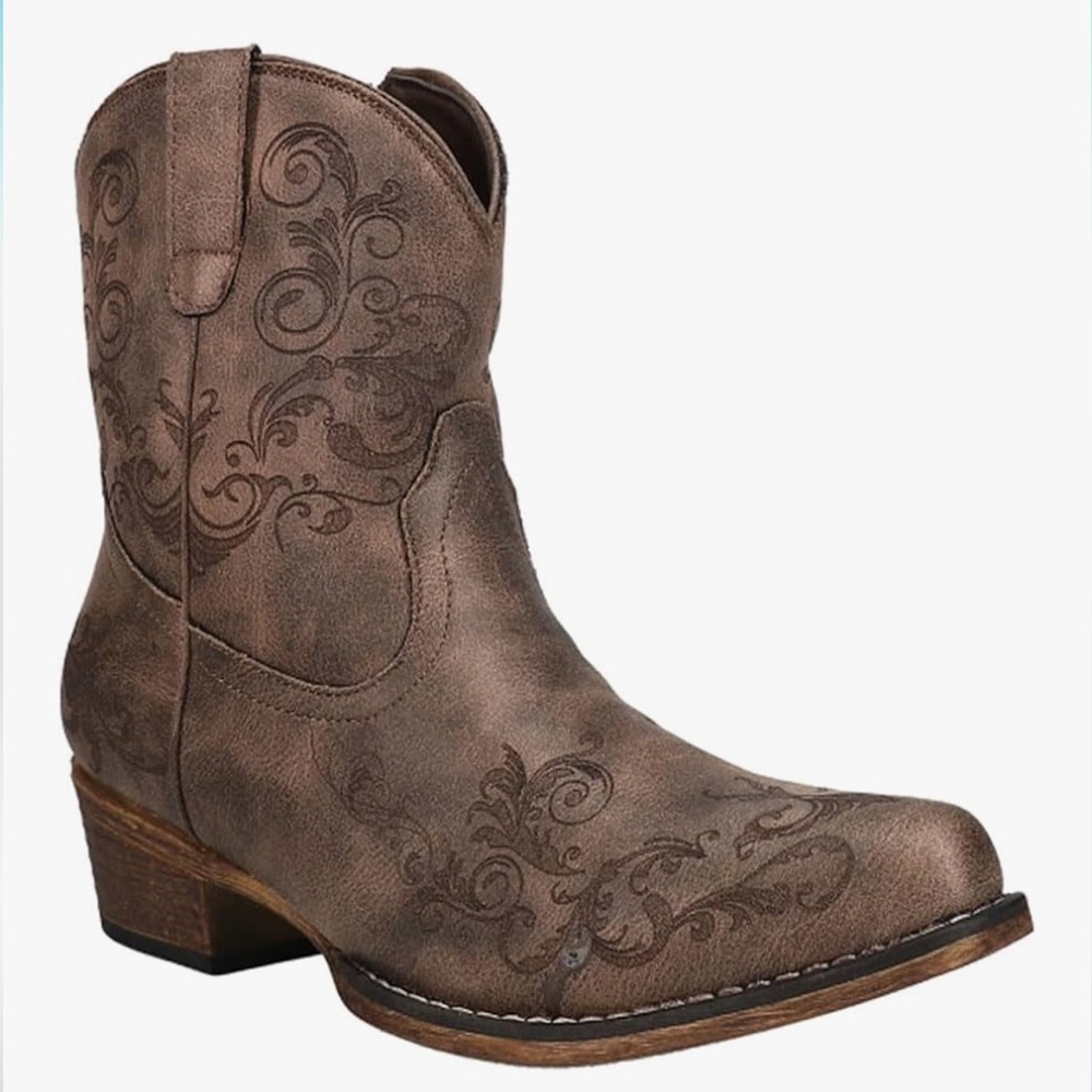 Roper Brown Western Ankle Boots